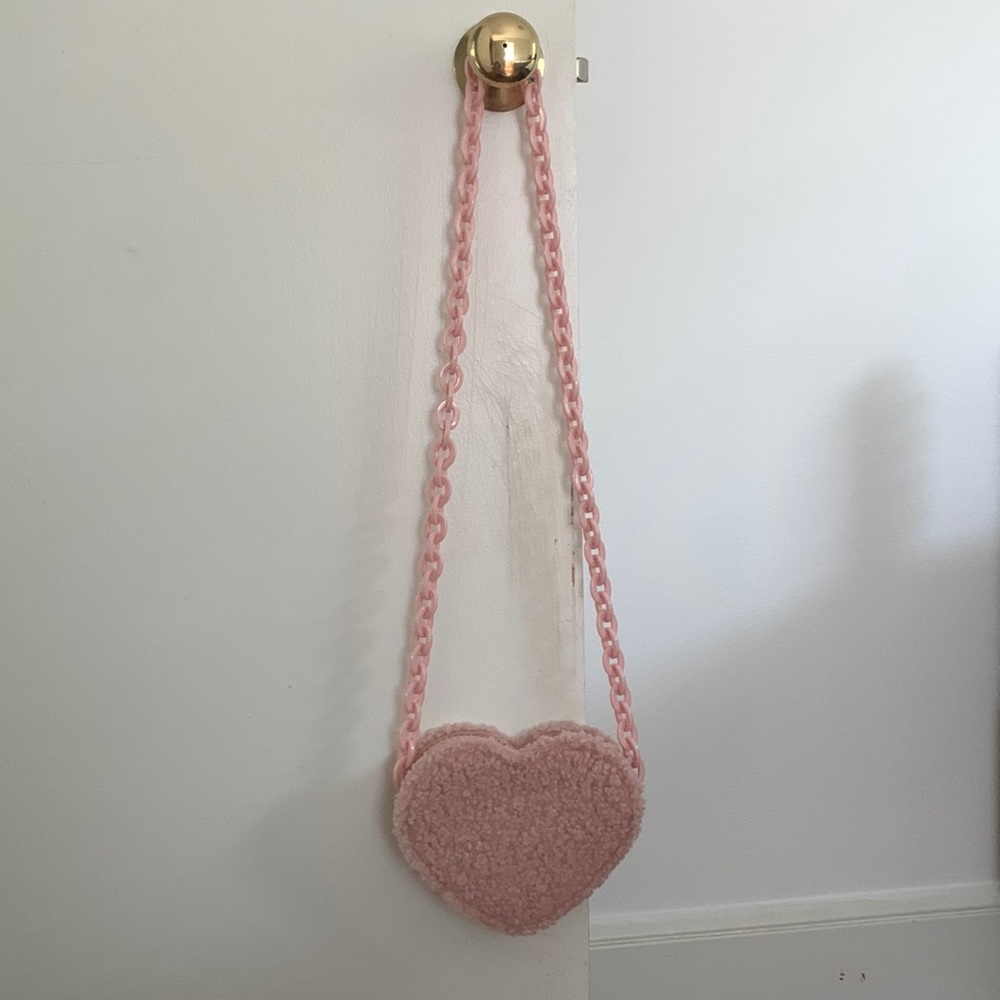 Pink heart purse
